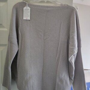 New with Tag Wheat Gray Oversized Dolman Sleeve Sweater